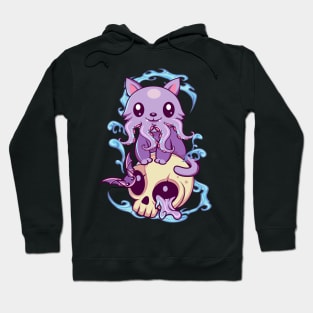 Skull Cat Octopus Kawaii Gothic Hoodie